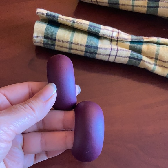 Set of 2 Napkins with Rings by Town & Country Home Plaid Farmhouse Cotton Large - Picture 4 of 8